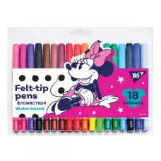 Фломастери 18 кол. Minnie Mouse, на водній основі, 650493 YES (ТЕРМІН)