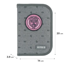 Пенал Kite 1 від., 2 відв., без наповнення K24-622-1 College Line girl