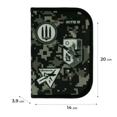 Пенал Kite 1 від., 2 відв., без наповнення K24-622-10 Air Force