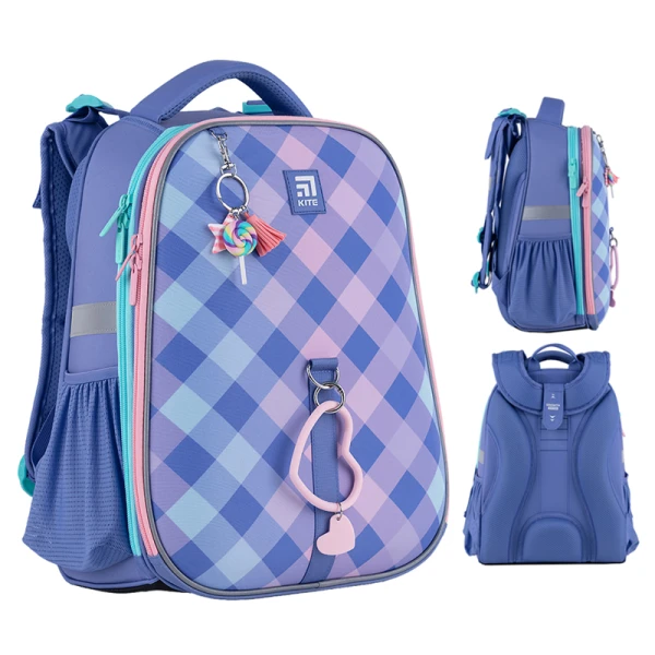 Рюкзак Kite Education каркасний K24-531M-2 Purple Chequer