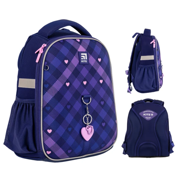 Рюкзак Kite Education каркасний K24-555S-1 Check and Hearts
