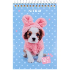 Блокнот пласт обкл., спіраль А6, 48арк., нелінований, Studio Pets SP24-196 Kite