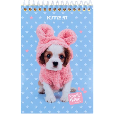 Блокнот пласт обкл., спіраль А6, 48арк., нелінований, Studio Pets SP24-196 Kite
