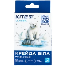 Крейда біла кругла, 12 шт. Kite Classic K-079-12