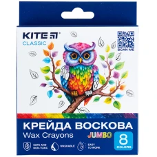 Крейда воскова, 8 кол. Jumbo Kite Classic K-076