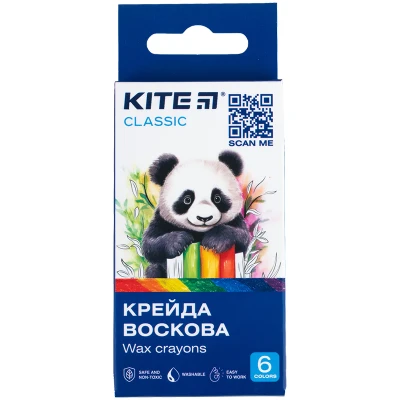 Крейда воскова, 6 кол. Kite Classic K-1076