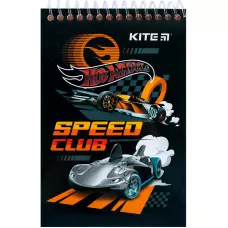 Блокнот пласт обкл., спіраль А6, 48арк., нелінований, Hot Wheels HW24-196 Kite