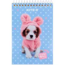 Блокнот пласт обкл., спіраль А6, 48арк., нелінований, Studio Pets SP24-196 Kite