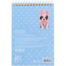 Блокнот пласт обкл., спіраль А6, 48арк., нелінований, Studio Pets SP24-196 Kite