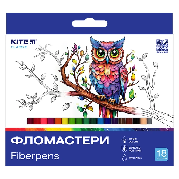 Фломастери, набiр 18 шт. Kite Classic K-448