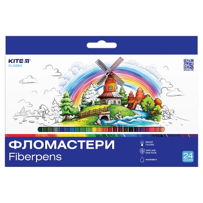 Фломастери, набiр 24 шт. Kite Classic K-456