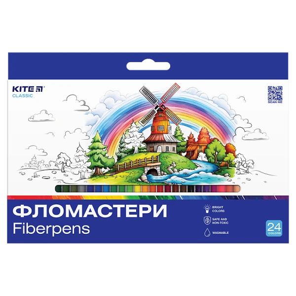 Фломастери, набiр 24 шт. Kite Classic K-456