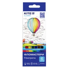 Фломастери, набiр 6 шт. Kite Classic K-446