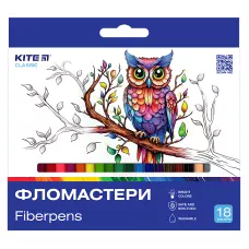 Фломастери, набiр 18 шт. Kite Classic K-448