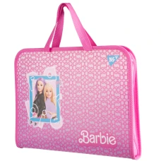 Папка-портфель YES FC на блискавці з тканинними ручками Barbie рожевий, А4, 492240