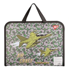 Папка-портфель YES FC на блискавці з тканинними ручками Military А4, 492243