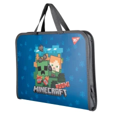 Папка-портфель YES FC на блискавці з тканинними ручками "Minecraft. Alex" А4, 492237
