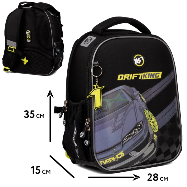 Рюкзак шкільний каркасний YES H-100 "Drift King" 35*28*15см., 559556
