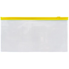 Папка-конверт, DL, застібка zip-lock жовта 1409-26-A