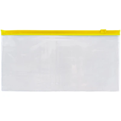Папка-конверт, DL, застібка zip-lock жовта 1409-26-A