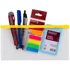 Папка-конверт, DL, застібка zip-lock жовта 1409-26-A