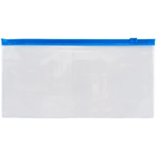 Папка-конверт, DL, застібка zip-lock синя 1409-22-A