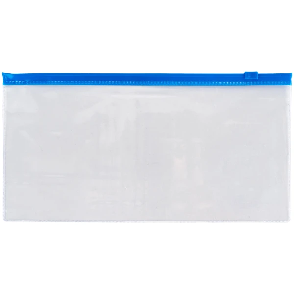 Папка-конверт, DL, застібка zip-lock синя 1409-22-A