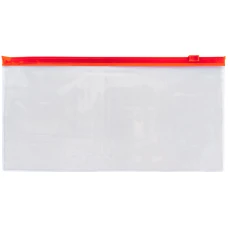 Папка-конверт, DL, застібка zip-lock червона 1409-24-A