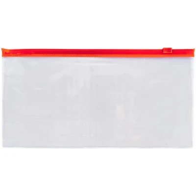 Папка-конверт, DL, застібка zip-lock червона 1409-24-A