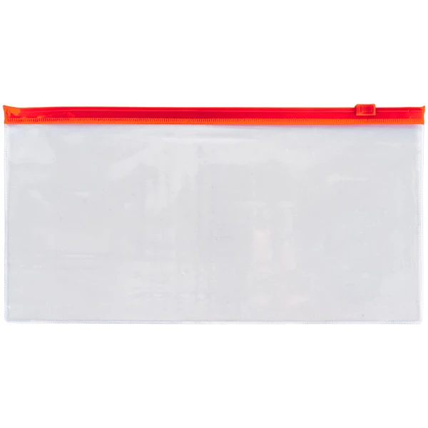 Папка-конверт, DL, застібка zip-lock червона 1409-24-A