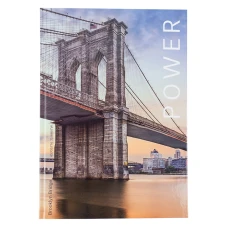 Книга записна А4, 96арк., кліт, тверда обкл., Power 8422-567-A
