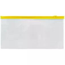 Папка-конверт, DL, застібка zip-lock жовта 1409-26-A