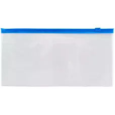 Папка-конверт, DL, застібка zip-lock синя 1409-22-A