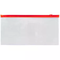 Папка-конверт, DL, застібка zip-lock червона 1409-24-A