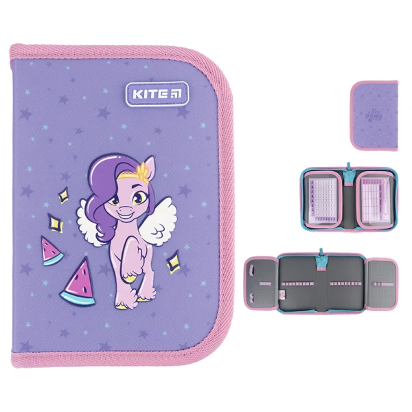 Пенал Kite 1 від., 2 відв., без наповнення LP24-622 My Little Pony
