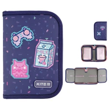 Пенал Kite 1 від., 2 відв., без наповнення K24-622-5 Pixel Love