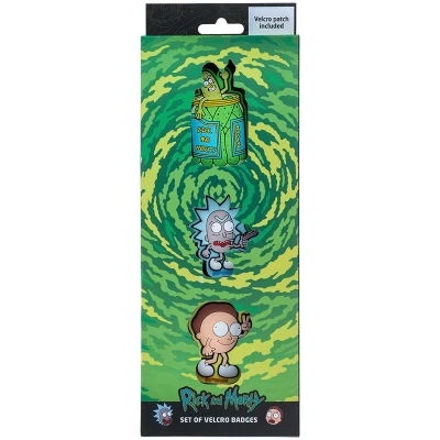 Набір бейджів на липучці, 3 шт., RM24-3012 Rick and Morty