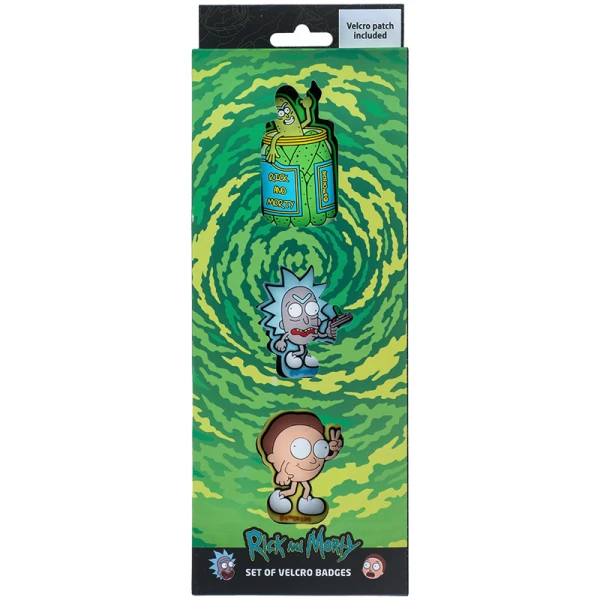 Набір бейджів на липучці, 3 шт., RM24-3012 Rick and Morty