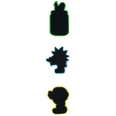 Набір бейджів на липучці, 3 шт., RM24-3012 Rick and Morty