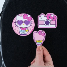 Набір бейджів на липучці, 3 шт., HK24-3012-2 Hello Kitty