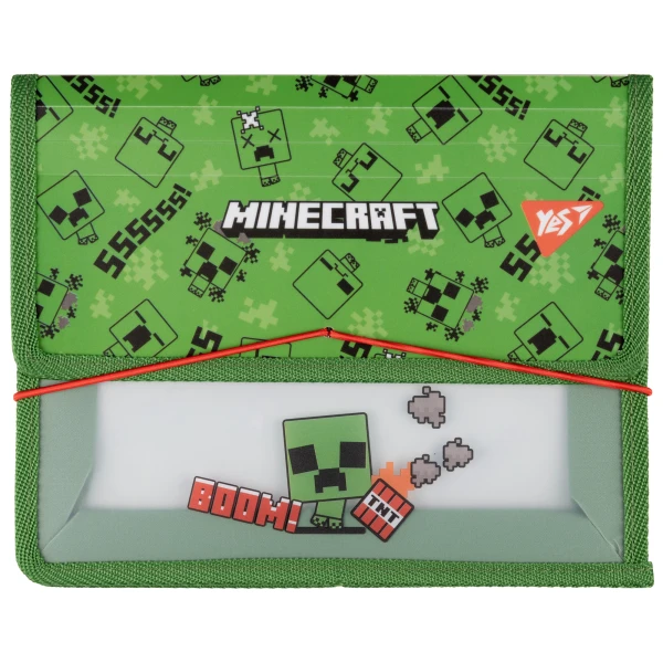 Папка для зошитів пласт. на резинці В5 "Minecraft. Creeper" 492208 YES