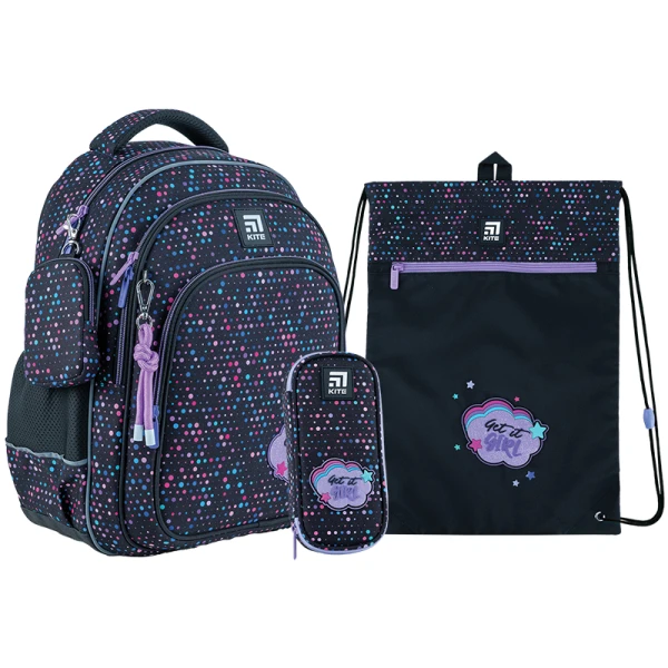 Набір рюкзак + пенал + сумка для взуття Kite SET_K24-763M-2 Get It Girl