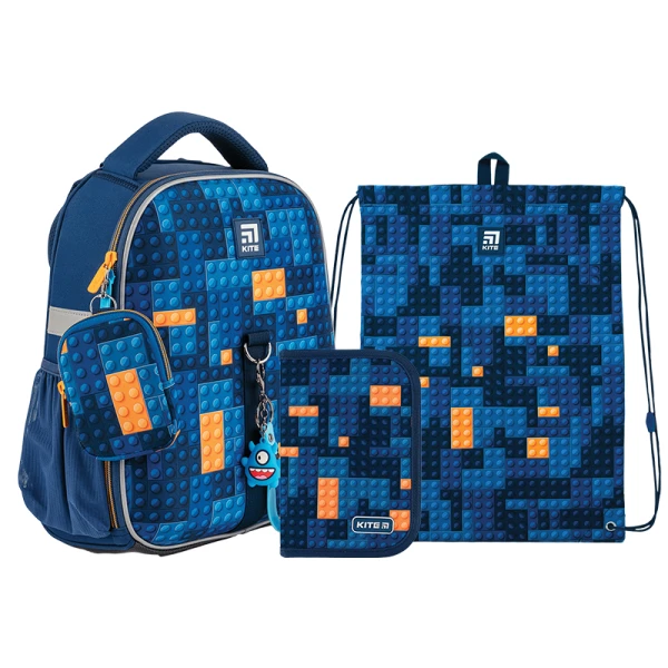 Набір рюкзак + пенал + сумка для взуття Kite SET_K24-555S-6 Blocks