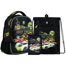 Набір рюкзак + пенал + сумка для взуття Kite SET_HW24-555S Hot Wheels