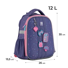 Набір рюкзак + пенал + сумка для взуття Kite SET_K24-555S-3 Pixel Love