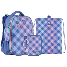 Набір рюкзак + пенал + сумка для взуття Kite SET_K24-531M-2 Purple Chequer