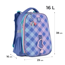 Набір рюкзак + пенал + сумка для взуття Kite SET_K24-531M-2 Purple Chequer