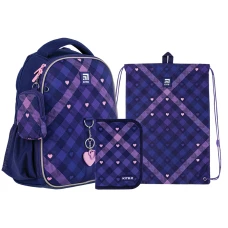 Набір рюкзак + пенал + сумка для взуття Kite SET_K24-555S-1 Check and Hearts