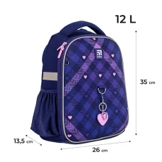 Набір рюкзак + пенал + сумка для взуття Kite SET_K24-555S-1 Check and Hearts