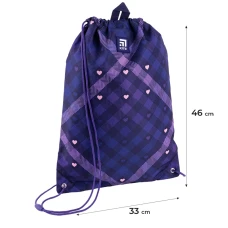 Набір рюкзак + пенал + сумка для взуття Kite SET_K24-555S-1 Check and Hearts